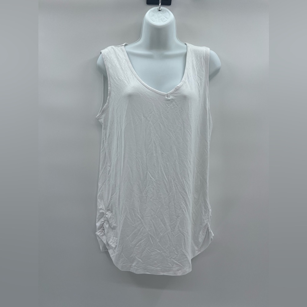MagicMK Women's White Sleeveless Tank Top/Shirt - Size L